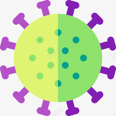 传播病毒海报病毒病毒传播2扁平图标