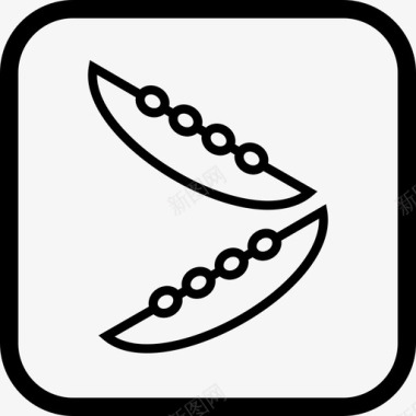 豆类豆类绿色蔬菜图标