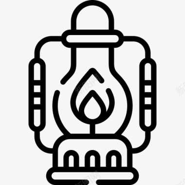 夏令营总动员煤油灯夏令营26线性图标