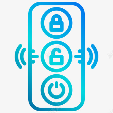远程智能家居生活3线性梯度图标