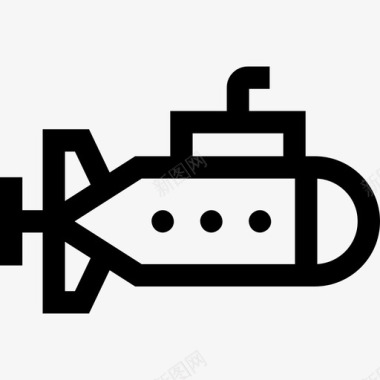 线型潜艇56号水手直线型图标