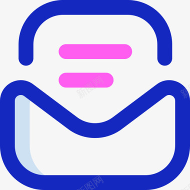 电子邮件商务和营销6彩色图标