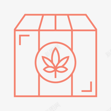 反光的盒子包装盒子大麻图标