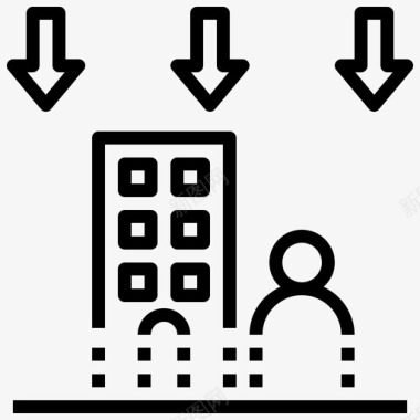 减少雾霾裁员公司减少图标