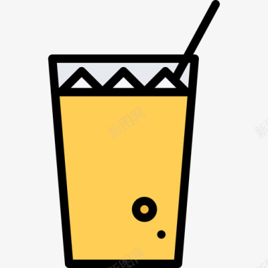 柠檬水47号咖啡彩色图标
