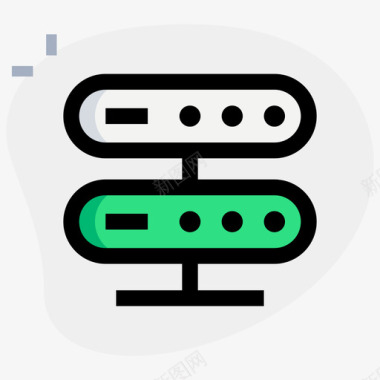 现代海报现代网络应用数据库5圆形形状图标