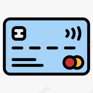 信用卡信用卡电子商务199线性彩色图标
