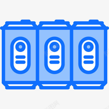 啤酒罐生日派对47蓝色图标