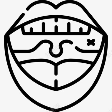 钓鱼状咽喉痛病毒传播11线状图标