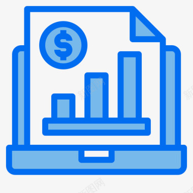 图表财务54蓝色图标