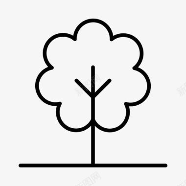 树树冠自然图标