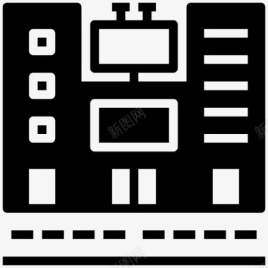 公告条广告牌公告建筑图标