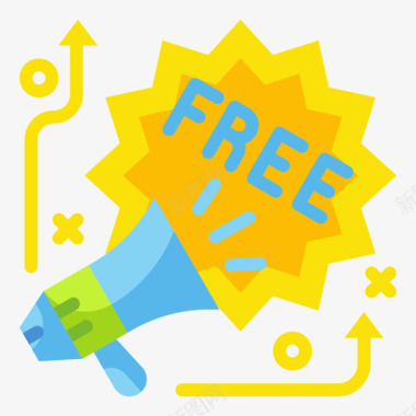 免抠免费免费营销策略9扁平图标