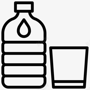 矿泉水饮料瓶子图标