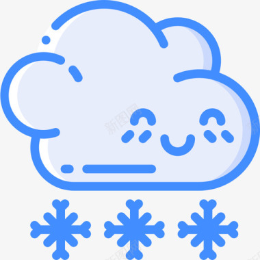 雪可爱的天气4蓝色图标