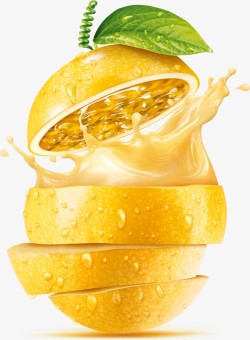 小透明免扣图柠檬橙子维生素C楠哒二哒哒小瓜果素菜水素材