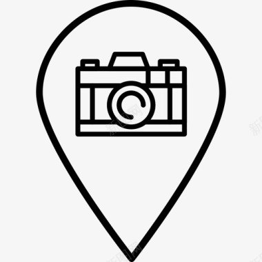 旅游者照相机地图图标