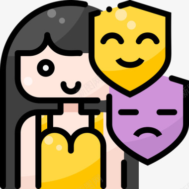 专业讲师女演员女性专业人士1线性颜色图标