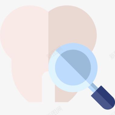 粉色牙齿牙齿牙科护理36扁平图标
