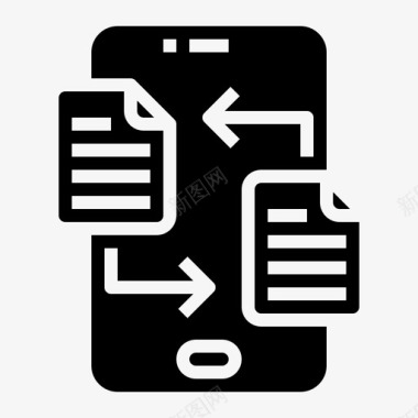 文件传输智能手机技术7填充图标
