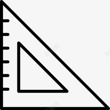三角亭子三角尺165型直线型图标