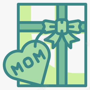 礼品盒母亲节27双色调图标