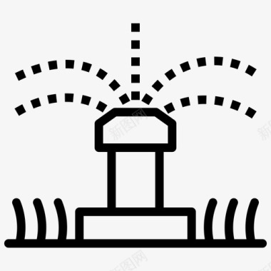 自动化生产线洒水器自动洒水器园艺图标