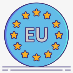 欧盟免扣图欧盟gdpr图标线颜色高清图片