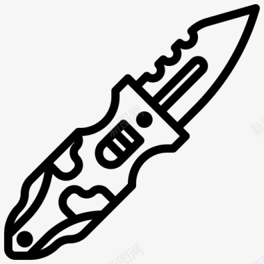 回形纹刀军用78直纹图标