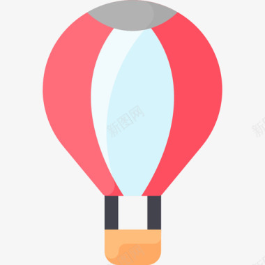 热气球热气球运输187扁平图标