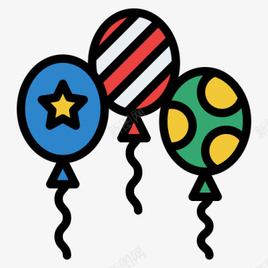 气球彩色气球生日礼物137图标