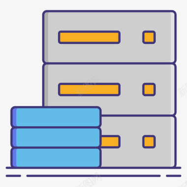 大数据存储数据存储gdpr图标线颜色图标