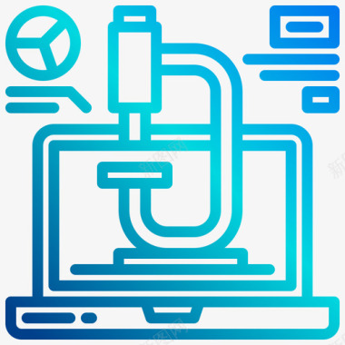 矢量数据分析图标计算机数据分析26线性梯度图标