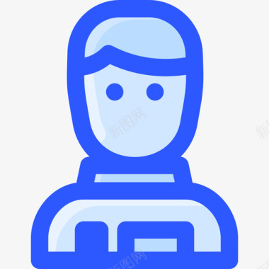 宇航员太空219蓝色图标