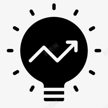 金融和商业方面的观点灯泡商业和金融116填充图标