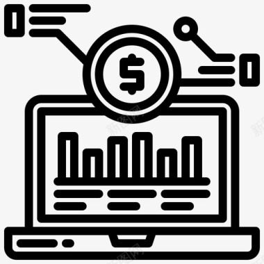 模型数据分析货币数据分析23线性图标