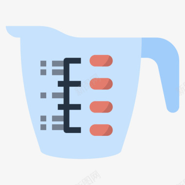 量杯量杯烹饪127扁平图标