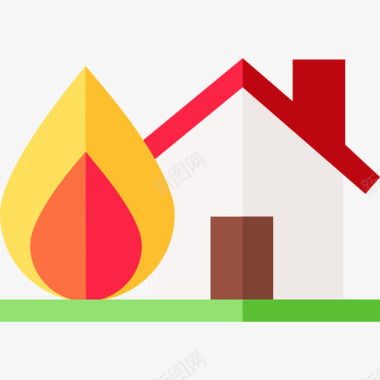 矢量自然灾害火灾自然灾害37平坦图标