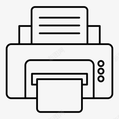 喷墨背打印机喷墨打字机图标