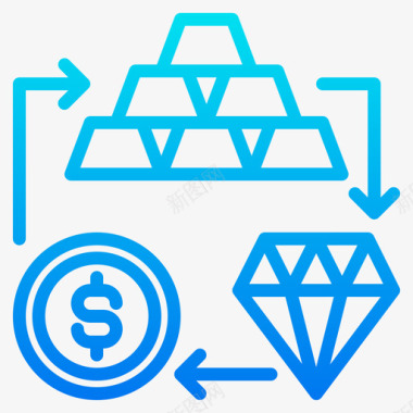 投资图标金锭投资85梯度图标