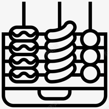 烧烤架烹饪食物图标
