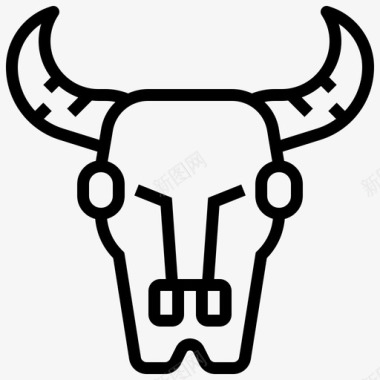 水牛公牛装饰图标
