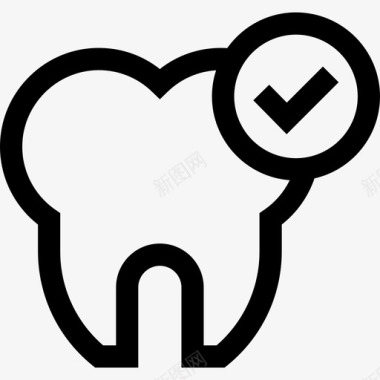 有关牙齿检查过牙齿护理38直线型图标