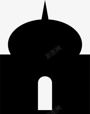 立体地标建筑清真寺建筑伊斯兰图标
