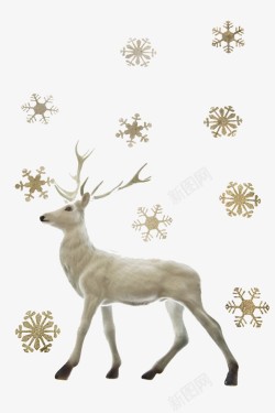 鹿与雪效果Christmas圣诞素材