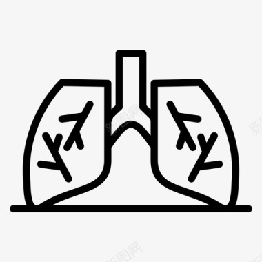 医院健康宣传医疗医院肺部图标