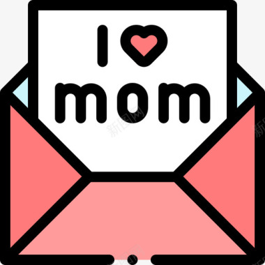 电子邮件母亲节34线性颜色图标