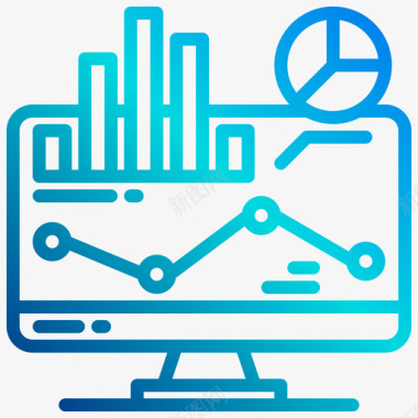 模型数据分析监视器数据分析26线性梯度图标