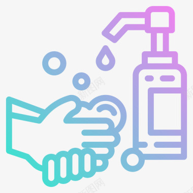 洗手液洗手液病毒5梯度图标
