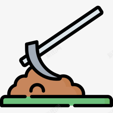 回形纹锄头42号村里线纹的颜色图标